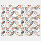 VAN HELE HEERTE 5 chow kleuren Fleece Deken (Voorkant (Horizontaal))
