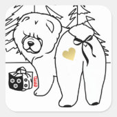 VAN HElLEGEN HART chow vakantie Vierkante Sticker (Voorkant)
