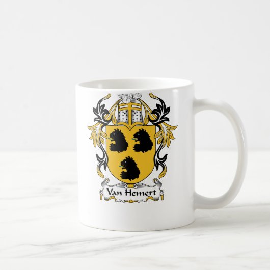 Van Hemert Family Crest Koffiemok (Rechts)