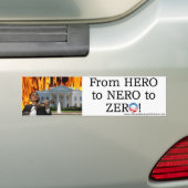Van Hero naar Nero naar Zero bumper sticker (Op auto)