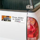 Van Hero naar Nero naar Zero bumper sticker (Op Truck)