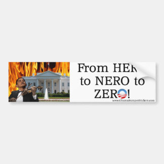 Van Hero naar Nero naar Zero bumper sticker
