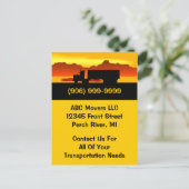 Van het Bedrijfs vervoer van de Verhuizers van de Briefkaart (Staand voorkant)