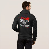 Van het blok naar de boardroom straat naar suite hoodie (Achterkant volledig)