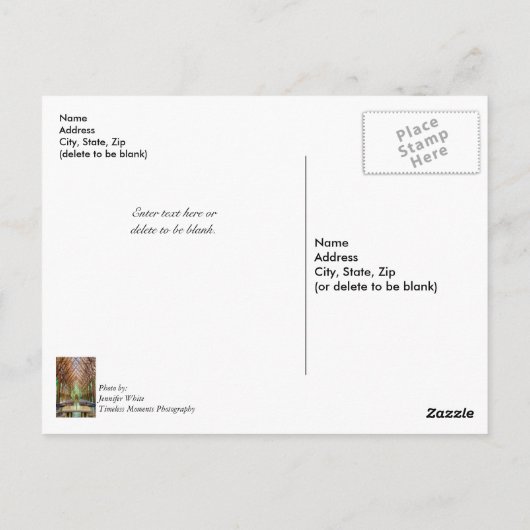 Van het Briefkaart Altar (Achterkant)