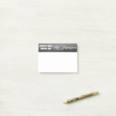 Van het bureau Chalkboard Typografileraar Post-it® Notes (Op bureau)