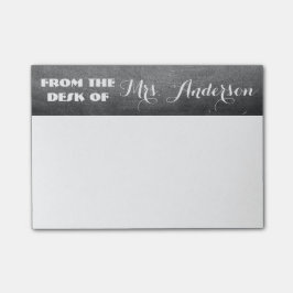 Van het bureau Chalkboard Typografileraar Post-it® Notes