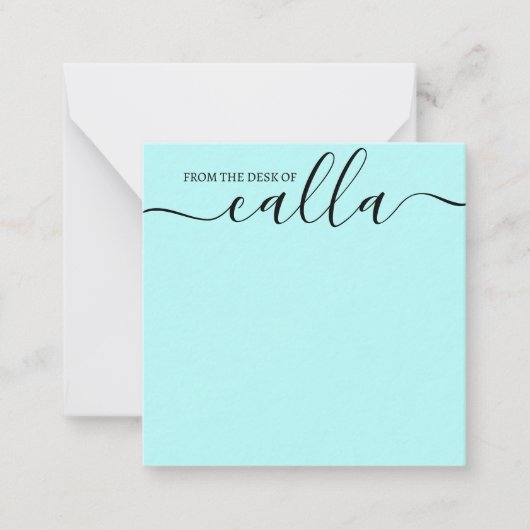 Van het bureau Simple Elegant Notecard Notitiekaartje (Voorkant)