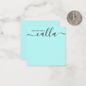 Van het bureau Simple Elegant Notecard Notitiekaartje (Voorkant / Achterkant in situ)