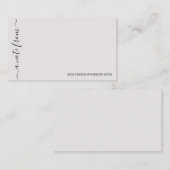 Van het bureau Simple Elegant Notecard Notitiekaartje (Voorkant / Achterkant)