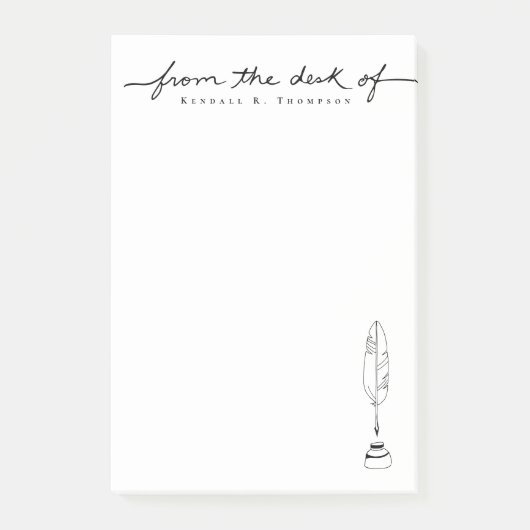 Van het bureau van aangepaste naam briefpapier sch post-it® notes (Voorkant)