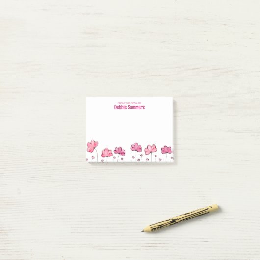 Van het bureau van aangepaste naam Cute Appealing  Post-it® Notes (Op bureau)
