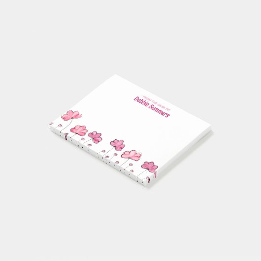 Van het bureau van aangepaste naam Cute Appealing  Post-it® Notes (Schuin)