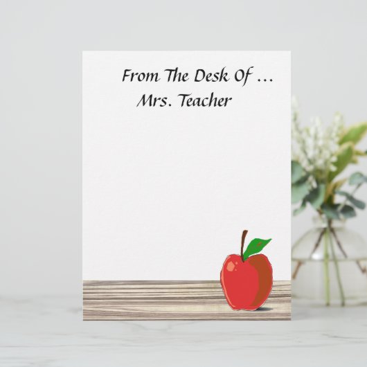 Van het bureau van..Apple-bankierwerk (Staand voorkant)