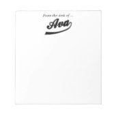 Van het bureau van Ava - Notitieblok (Voorkant)