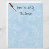 Van het bureau van... Blauw perkampapier (Voorkant / Achterkant)