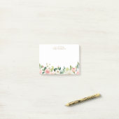 Van het bureau van Bleke Blos Roze Bloemige Botani Post-it® Notes (Op bureau)