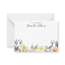 Van het bureau van Blush Pink Waterverf Floral