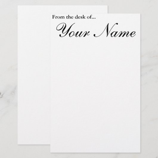 Van het bureau van... briefpapier (Voorkant / Achterkant)