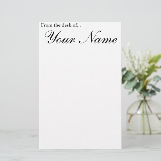 Van het bureau van... briefpapier (Staand voorkant)