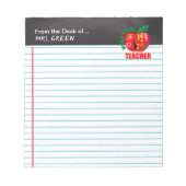 Van het bureau van Chalkboard World's beste leraar Notitieblok (Voorkant)