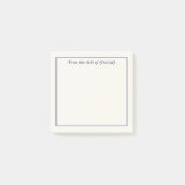 Van het bureau van Classic Monogram Blauw Wit Post-it® Notes (Voorkant)