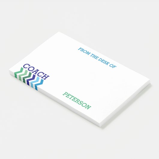 Van het bureau van Coach Masculine Chevron Simple Post-it® Notes (Schuin)