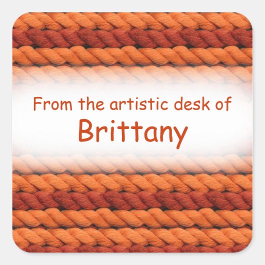 Van het bureau van custom garen stickers (Voorkant)