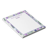 Van het bureau van Custom Lavender Bloemenveld Notitieblok (Schuin)