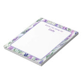 Van het bureau van Custom Lavender Bloemenveld Notitieblok (Linkerzijde)