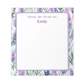 Van het bureau van Custom Lavender Bloemenveld Notitieblok (Voorkant)