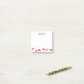 Van het bureau van Custom Name Professional Floral Post-it® Notes (Op bureau)