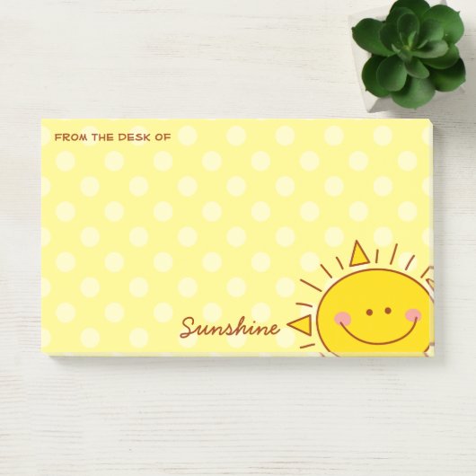 Van het bureau van Cute Little Happy Sunshine Dood Post-it® Notes (Kantoor)
