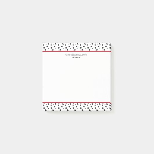 Van het bureau van | Dalmatische School Mascot Post-it® Notes (Voorkant)