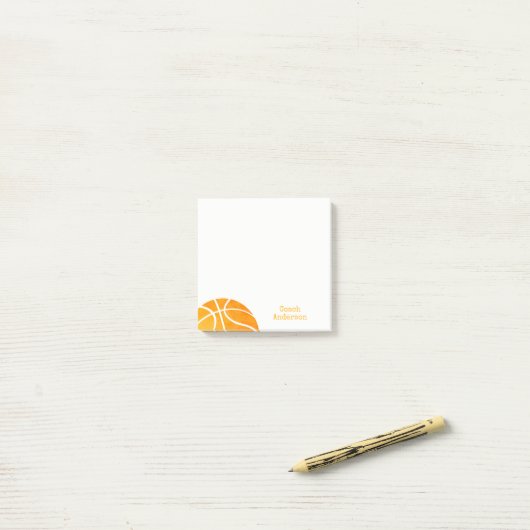 Van het bureau van de Basketball Coach, gepersonal Post-it® Notes (Op bureau)