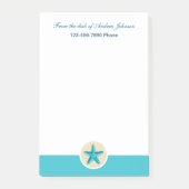 Van het bureau van de beach-kleverige notitieblokk post-it® notes (Voorkant)