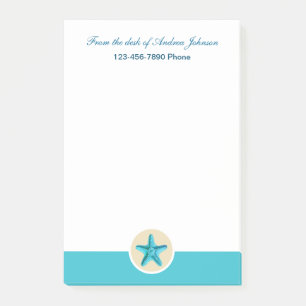 Van het bureau van de beach-kleverige notitieblokk post-it® notes