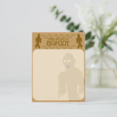 Van het bureau van de bigfoot. briefkaart (Staand voorkant)