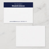 Van het bureau van de Blauwe en Witte Naam Telefoo Notitiekaartje (Voorkant / Achterkant)