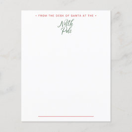 Van het bureau van de brief van Santa Letterhead