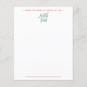 Van het bureau van de brief van Santa Letterhead