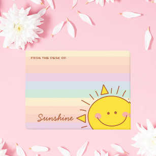 Van het bureau van de Cute Little Rainbow Sunshine Post-it® Notes