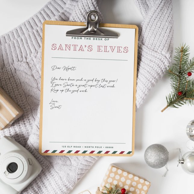 Van het bureau van de elfen van de Kerstman Blank  Briefhoofd (Creator heeft geüpload)