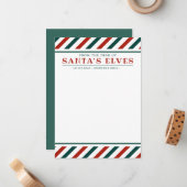 Van het bureau van de elven van de Kerstman Blanco Notitiekaartje (Voorkant / Achterkant in situ)
