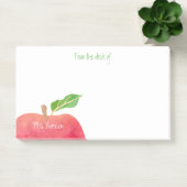 Van het bureau van de Gepersonaliseerd Rode Apple Post-it® Notes (Kantoor)