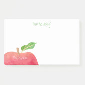 Van het bureau van de Gepersonaliseerd Rode Apple Post-it® Notes (Voorkant)