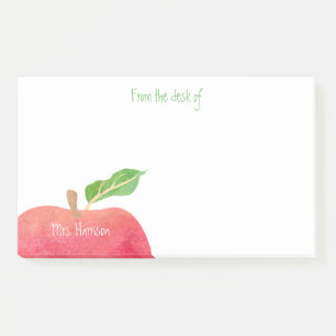 Van het bureau van de Gepersonaliseerd Rode Apple  Post-it® Notes