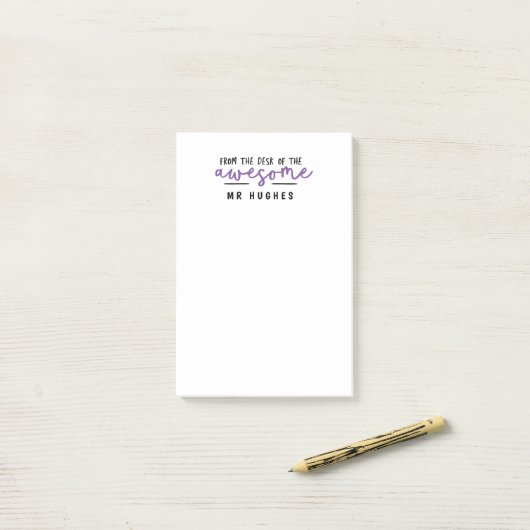 Van het bureau van de heldere leuke leraar cadeau  post-it® notes (Op bureau)