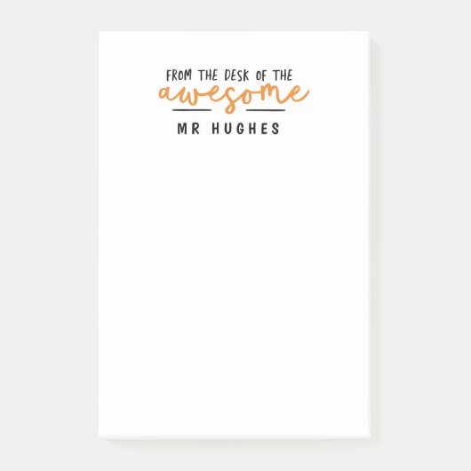 Van het bureau van de heldere leuke leraar cadeau post-it® notes (Voorkant)