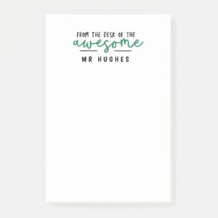 Van het bureau van de heldere leuke leraar geschen post-it® notes
